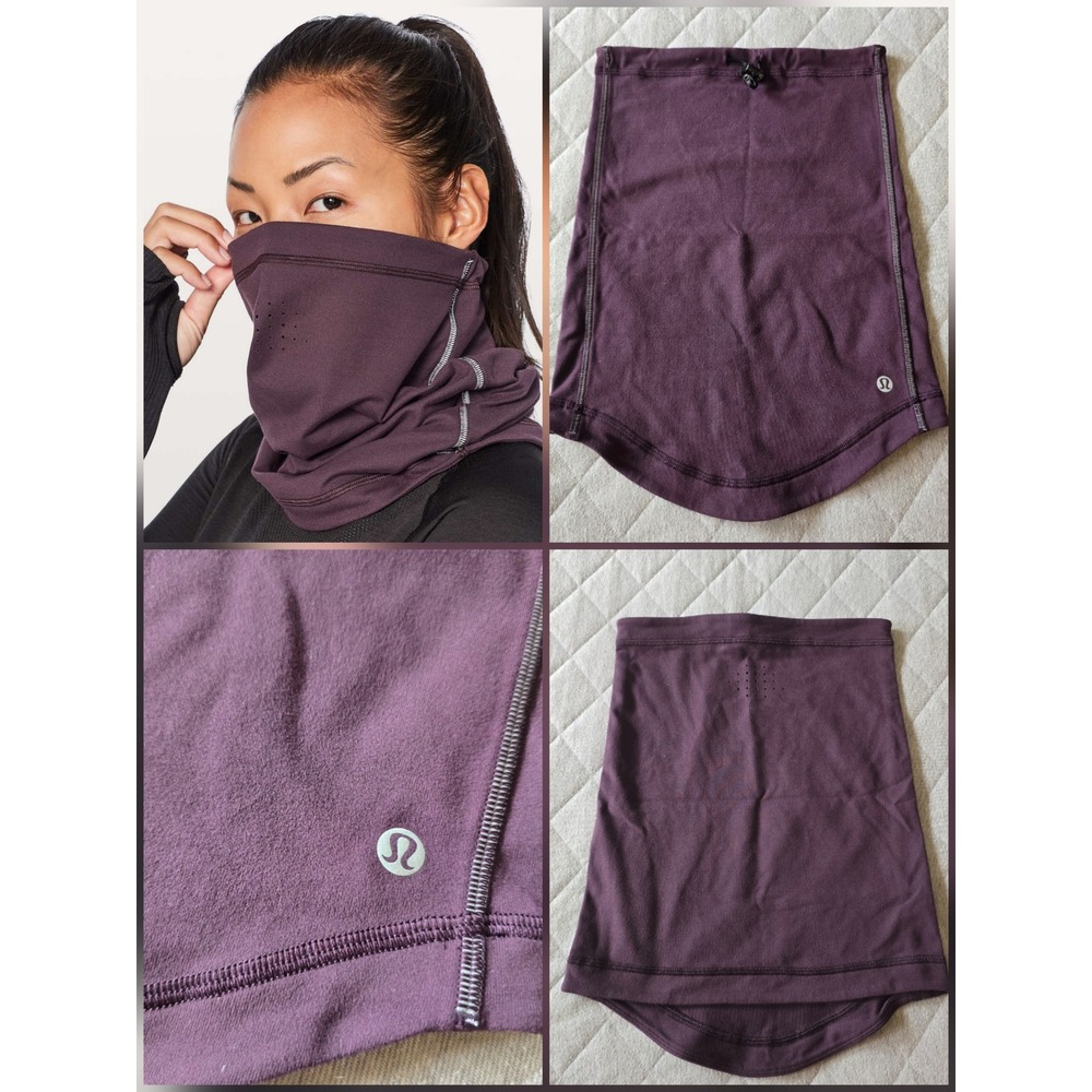 Lululemon Run It Out Neck Warmer Black Cherry Running Outdoor‎ Rulu